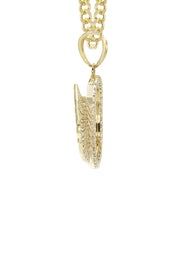 10K Yellow Gold Wings Picture Necklace | Appx. 19.2 Grams
