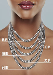 Gold Chain - Womens Dog Tag Chain 10K/14K White Gold