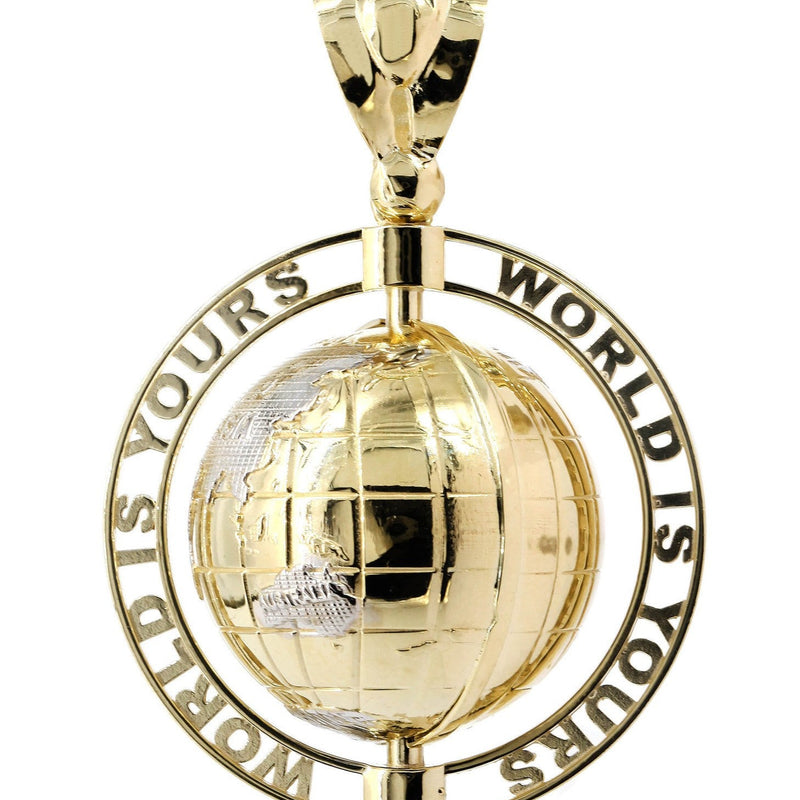 World Is Mine Pendant 10K Gold | 24 Grams