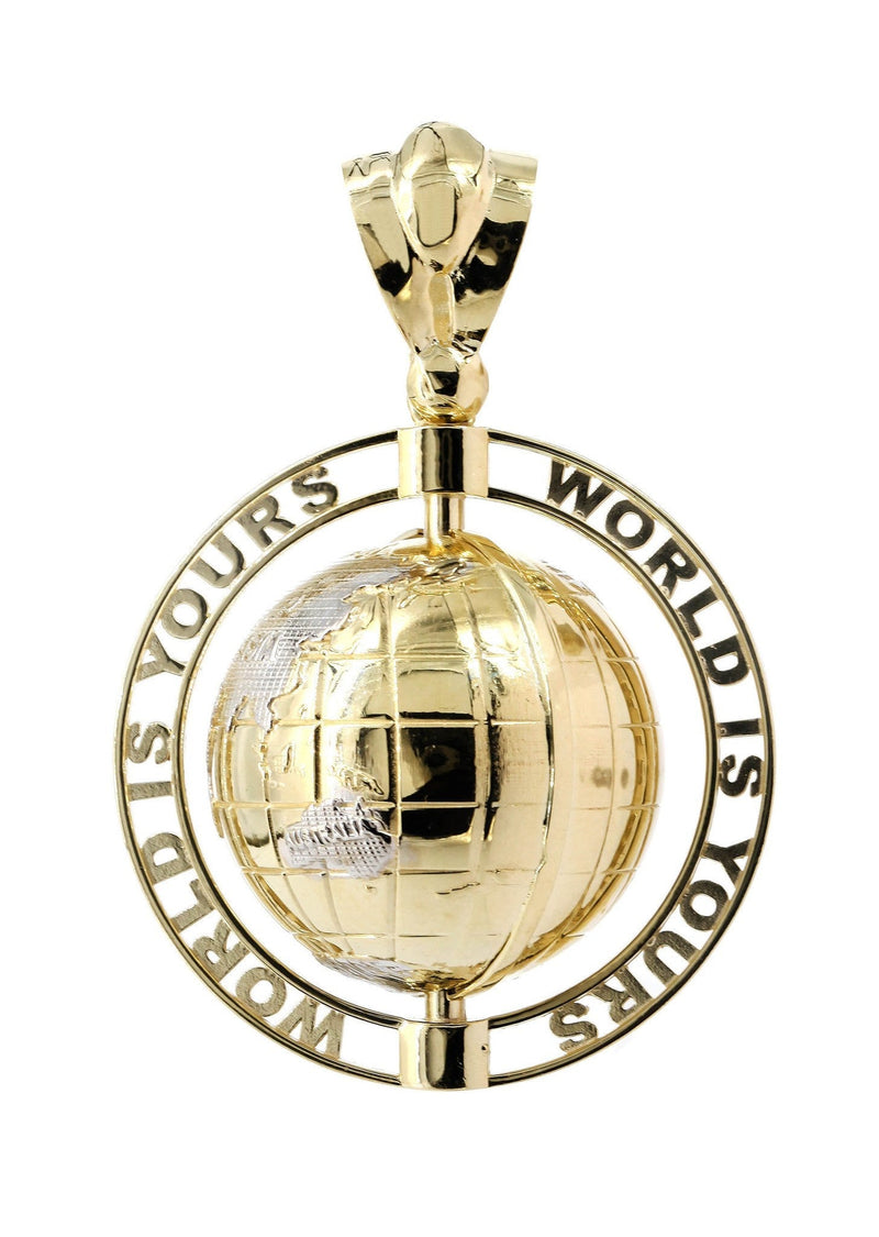 World Is Mine Pendant 10K Gold | 24 Grams