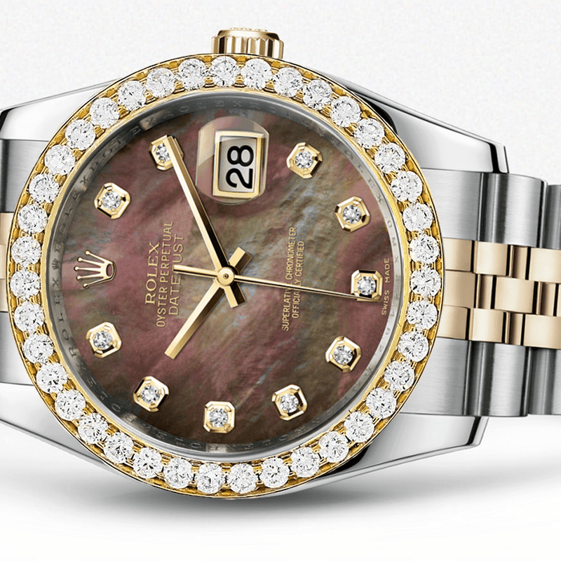 Rolex Datejust Mother Of Pearl Dial - Diamond Hour Markers With 4 Carats Of Diamonds