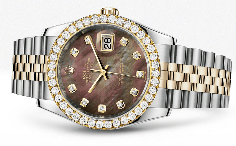 Rolex Datejust Mother Of Pearl Dial - Diamond Hour Markers With 4 Carats Of Diamonds