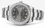 Rolex Datejust Ii Rhodium Dial - Diamond Hour Markers With 5 Carats Of Diamonds