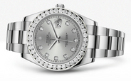 Rolex Datejust Ii Silver Dial - Diamond Hour Makers With 5 Carats Of Diamonds