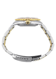 Gold & Steel Rolex Datejust Watch 16233 for Men | 36Mm | Red Black Arabic Diamond Dial | Oyster Band