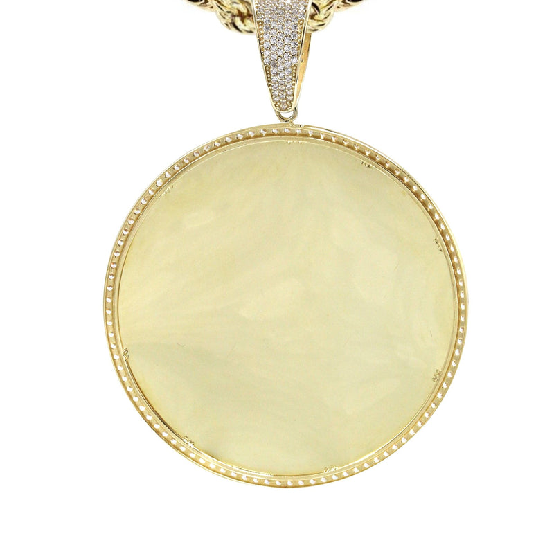 10K Yellow Gold Large Picture Necklace | Appx. 24.3 Grams