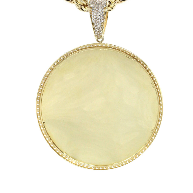 10K Yellow Gold Large Picture Necklace | Appx. 24.3 Grams