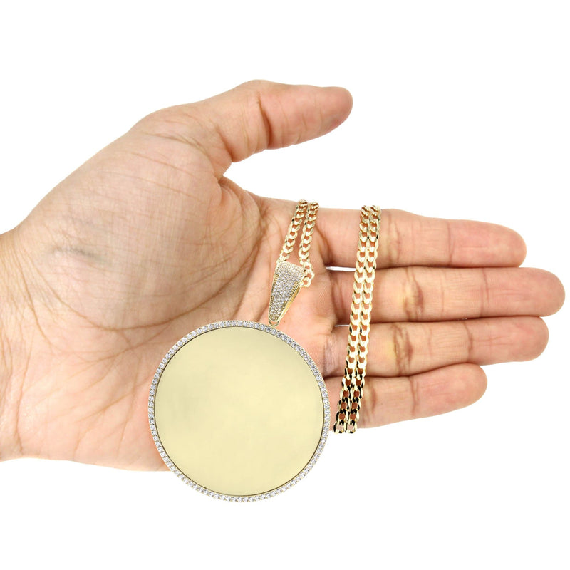 10K Yellow Gold Large Picture Necklace | Appx. 24.3 Grams
