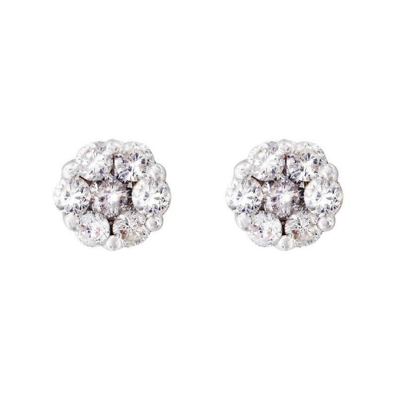 Stud Diamond Earrings For Men Illusion Set | 14K Yellow Gold | 0.43 Carats