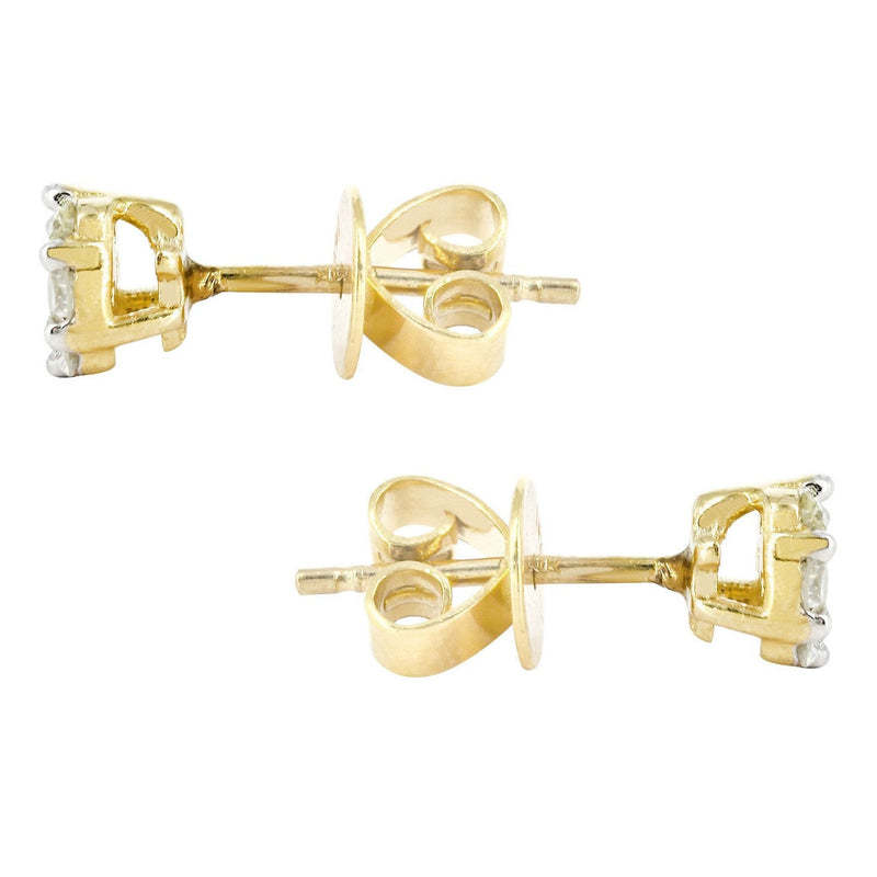 Stud Diamond Earrings For Men Illusion Set | 14K Yellow Gold | 0.43 Carats