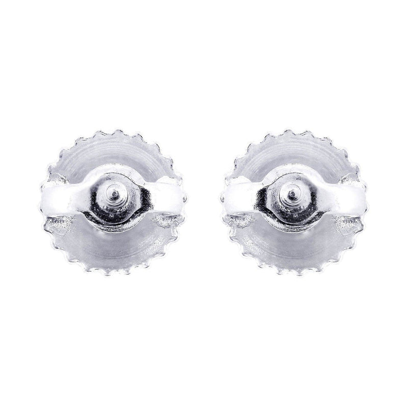 Princess Cut Diamond Stud Earrings For Men | 14K White Gold | 0.25 Carats