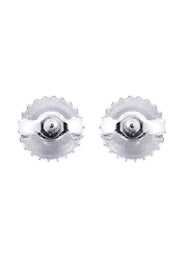 Princess Cut Diamond Stud Earrings For Men | 14K White Gold | 0.25 Carats