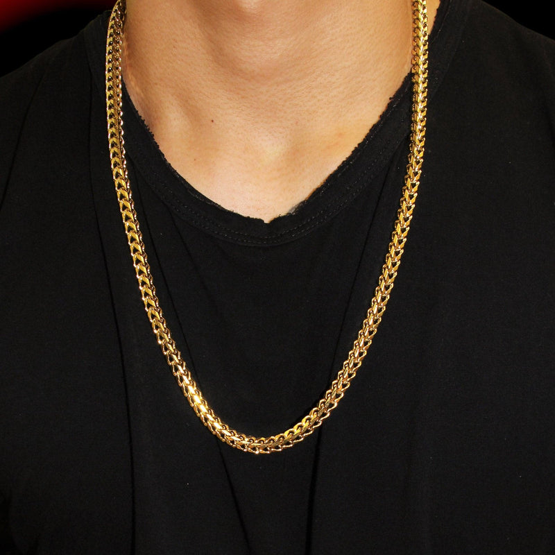 Gold Plated Mens Chain Solid Franco