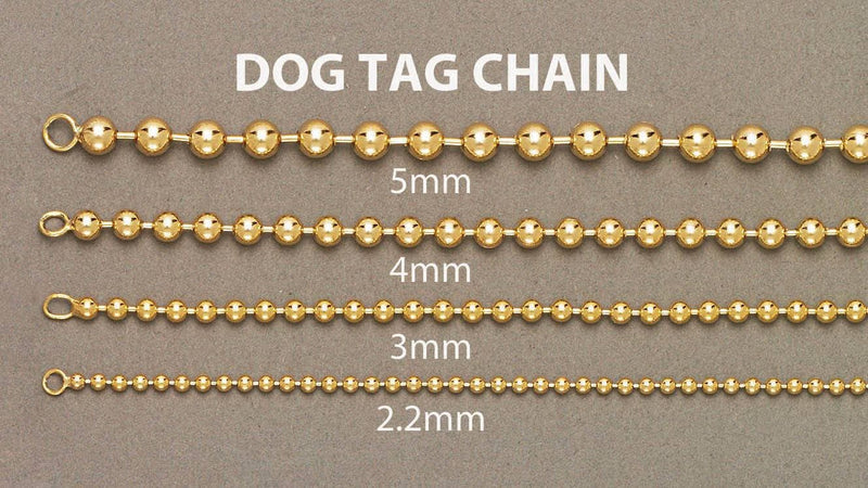 Dog Tag Chain 14K Gold