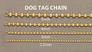 Gold Chain - Womens Dog Tag Chain 10K/14K Gold