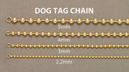 Gold Chain - Mens Dog Tag Chain 10K/14K Gold