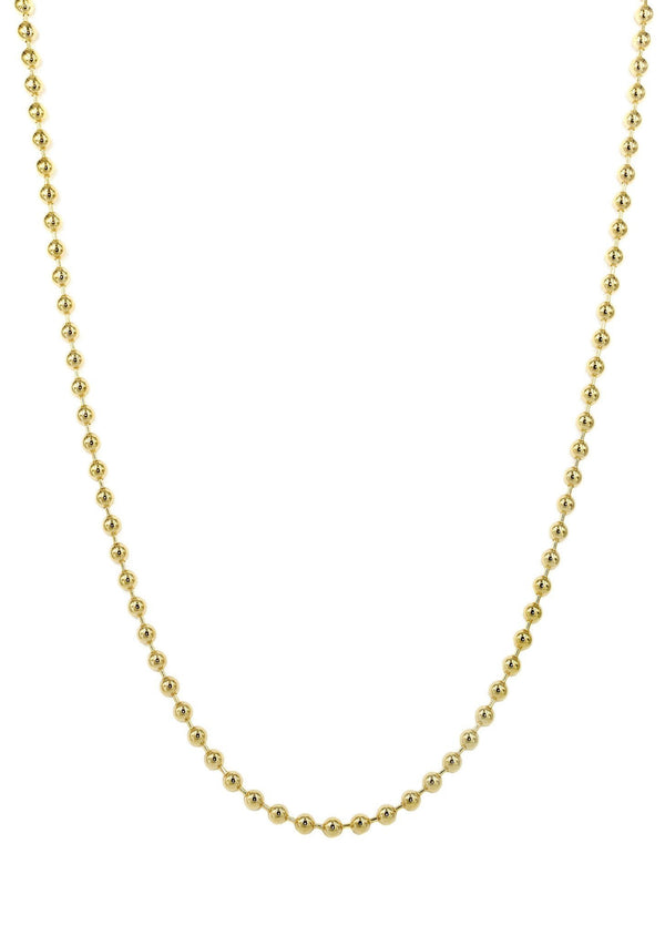 Womens 14K Gold Chain - Dog Tag Chain