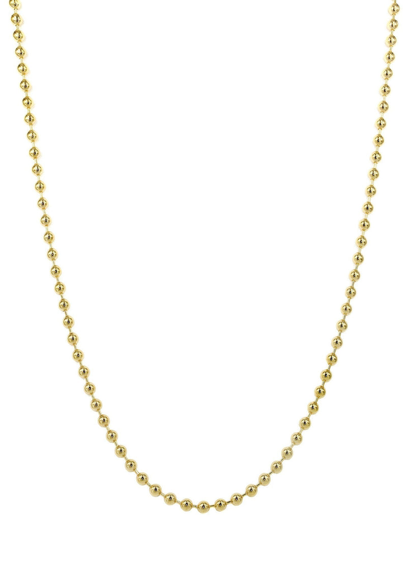 Womens 14K Gold Chain - Dog Tag Chain
