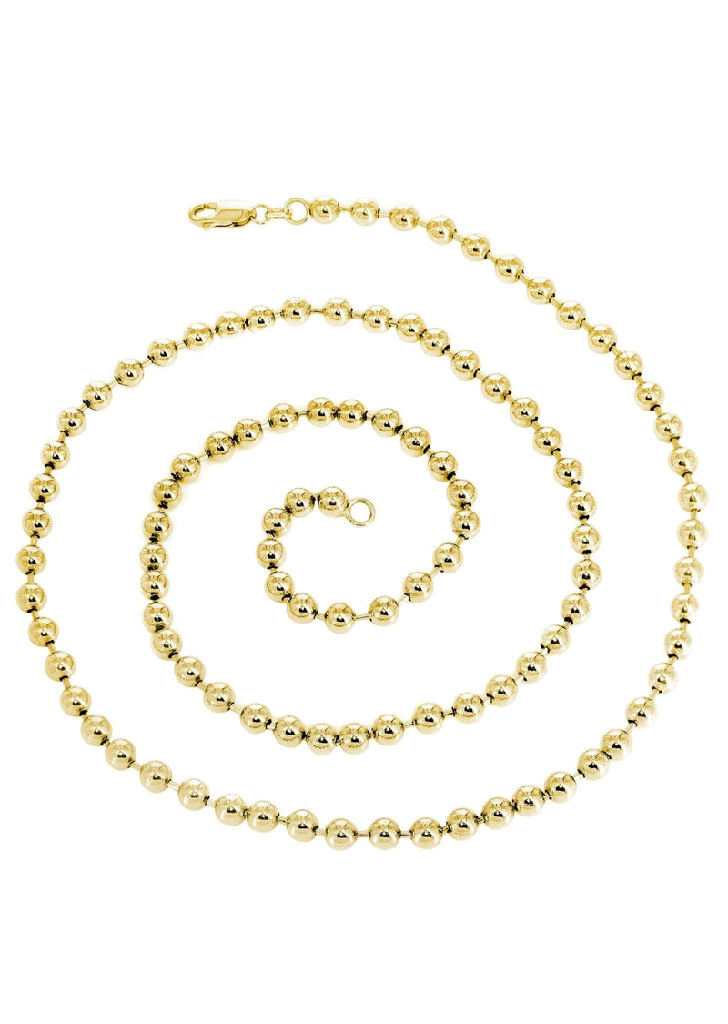 Gold Chain - Mens Dog Tag Chain 10K/14K Gold