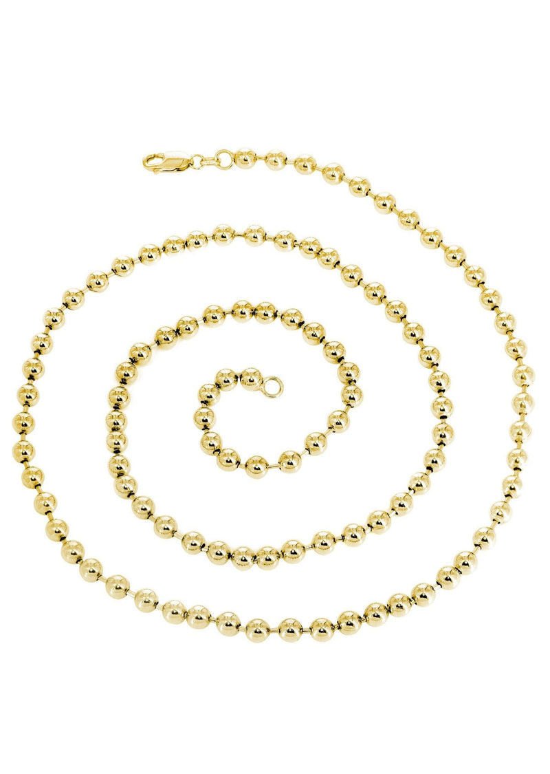 Womens 14K Gold Chain - Dog Tag Chain