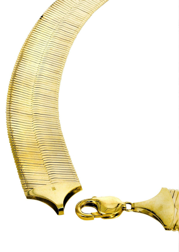 Mens Herringbone Chain 10K Gold