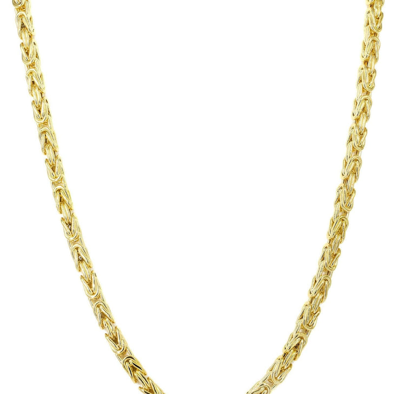 Semi Solid  Byzantine Chain 14K Gold