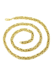 Semi Solid  Byzantine Chain 14K Gold