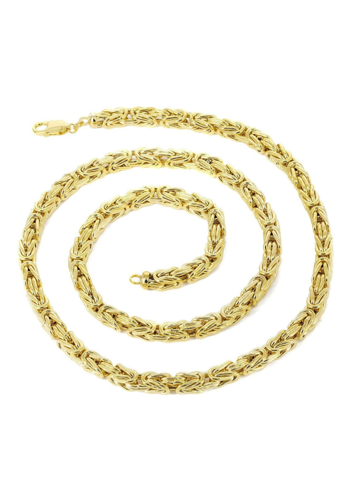 Solid Byzantine Chain - 14K Gold
