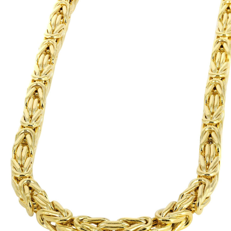 Semi Solid  Byzantine Chain 14K Gold
