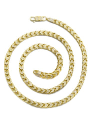 Silver Chain -  Gold Iced Out Franco Chain