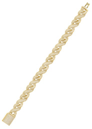 Silver Gold Ice Infinity Link Bracelet