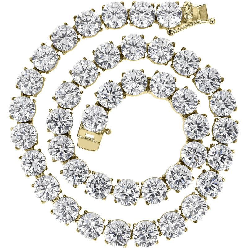 Gold Plated Mens Tennis Chain