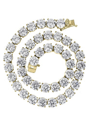 Gold Plated Mens Tennis Chain