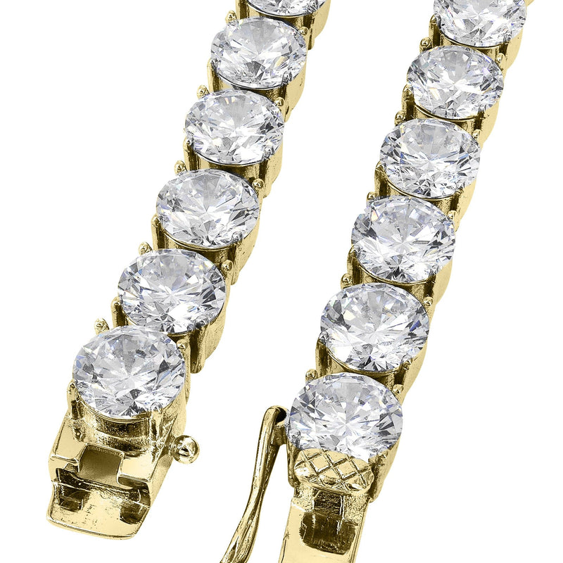 Gold Plated Mens Tennis Chain