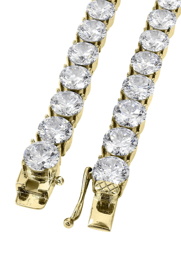 Gold Plated Mens Tennis Chain