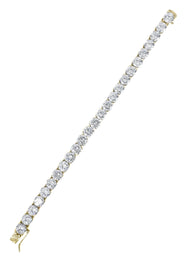 Gold Plated Mens Tennis Bracelet