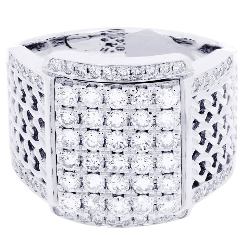 White Gold Mens Diamond Ring| 1.67 Carats| 14.83 Grams