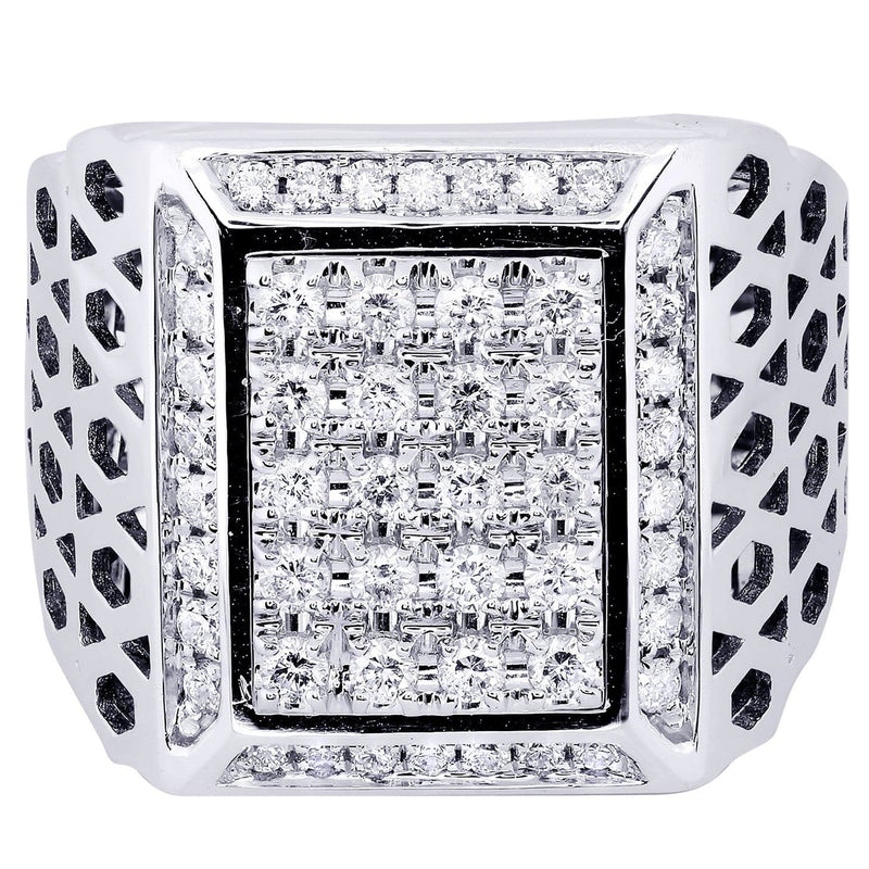 White Gold Mens Diamond Ring| 1.1 Carats| 17.97 Grams
