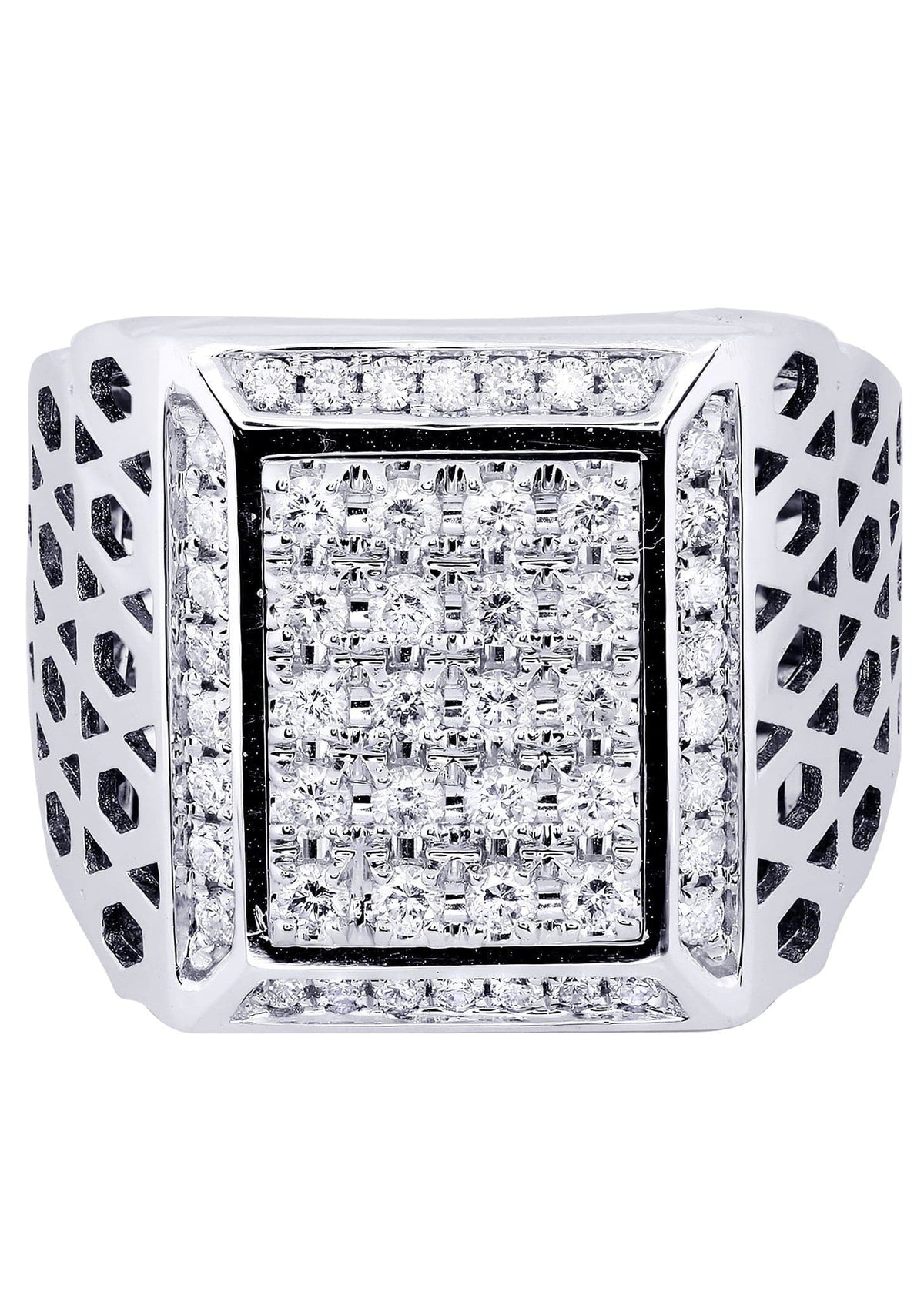 White Gold Mens Diamond Ring| 1.1 Carats| 17.97 Grams