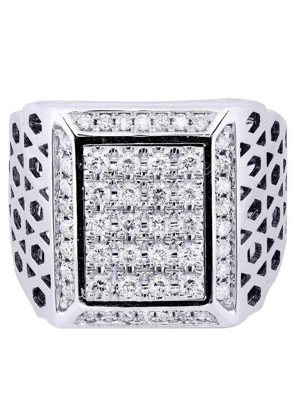White Gold Mens Diamond Ring| 1.1 Carats| 17.97 Grams