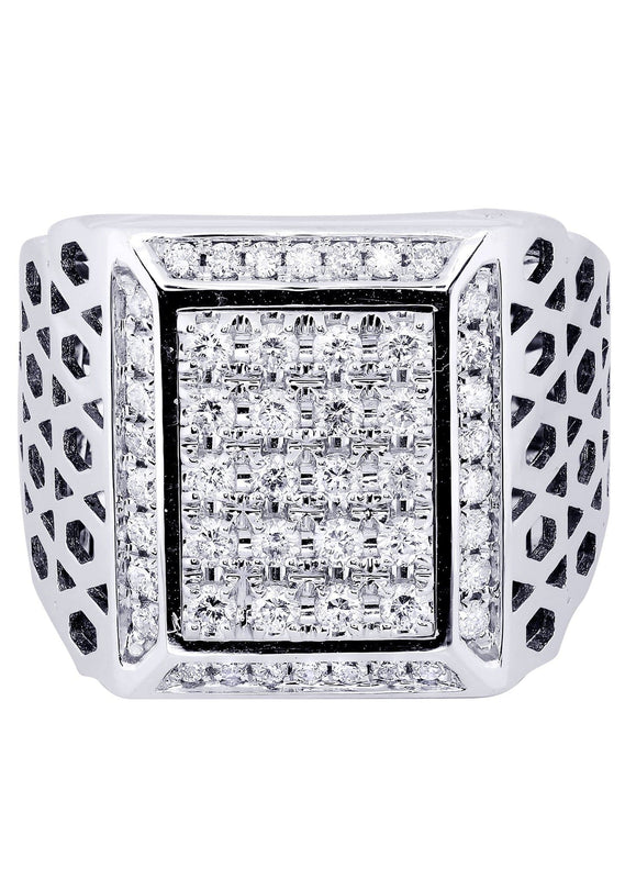 White Gold Mens Diamond Ring| 1.1 Carats| 17.97 Grams