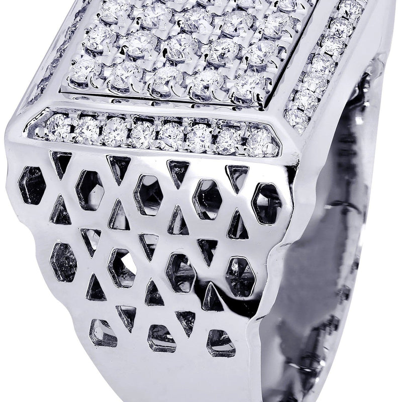 White Gold Mens Diamond Ring| 1.1 Carats| 17.97 Grams