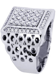 White Gold Mens Diamond Ring| 1.1 Carats| 17.97 Grams
