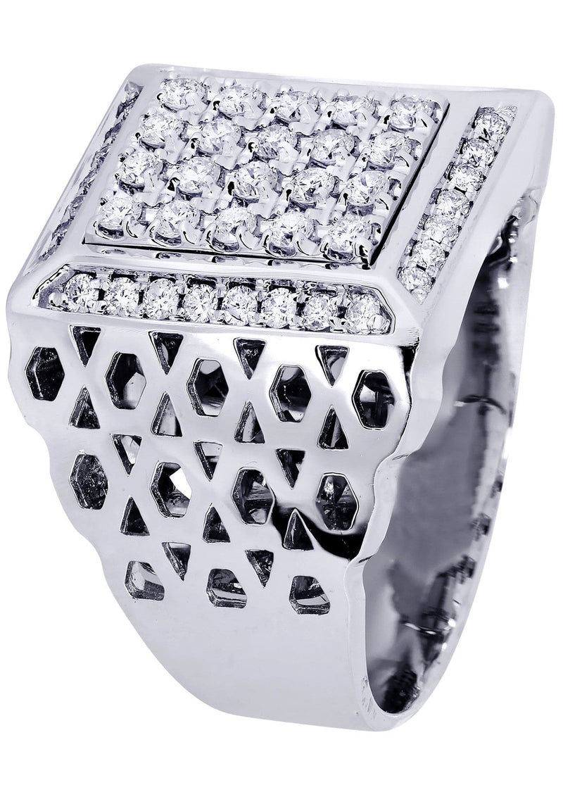 White Gold Mens Diamond Ring| 1.1 Carats| 17.97 Grams