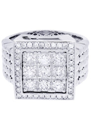 White Gold Mens Diamond Ring| 1.64 Carats| 15.17 Grams