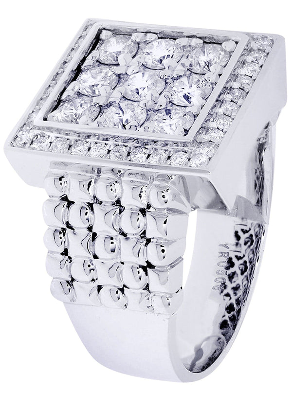 White Gold Mens Diamond Ring| 1.64 Carats| 15.17 Grams