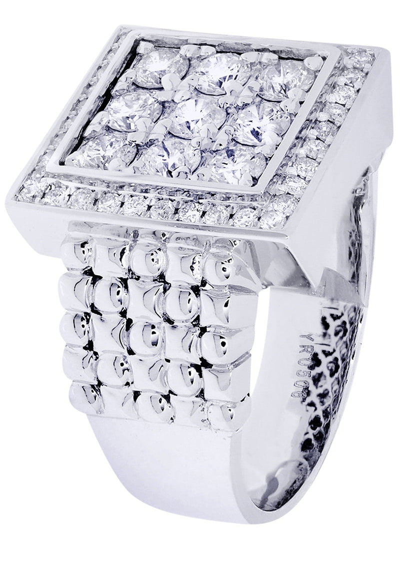 White Gold Mens Diamond Ring| 1.64 Carats| 15.17 Grams