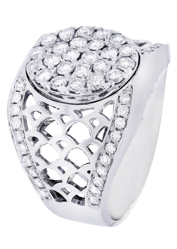 White Gold Mens Diamond Ring| 1.46 Carats| 13.7 Grams