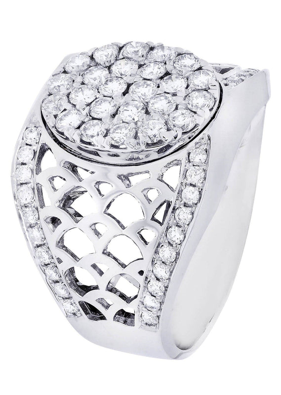 White Gold Mens Diamond Ring| 1.46 Carats| 13.7 Grams