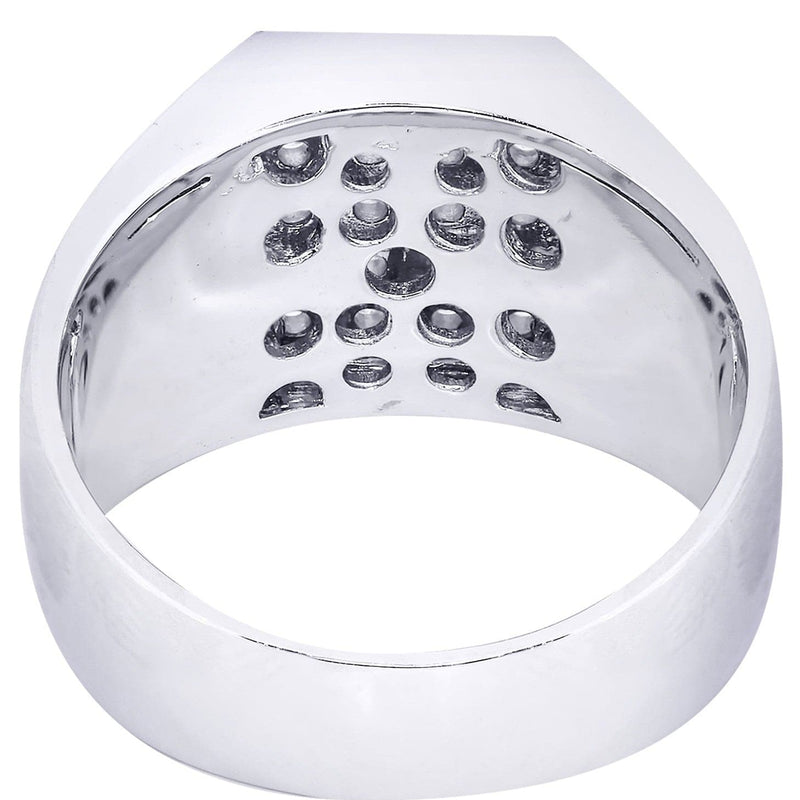 White Gold Mens Diamond Ring| 0.84 Carats| 14.01 Grams